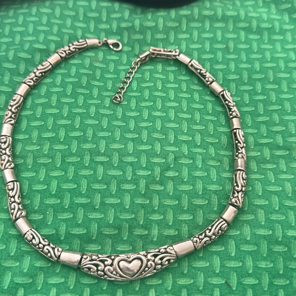 Retired Vintage HTF Brighton heart bar chocker necklace - Picture 4 of 5